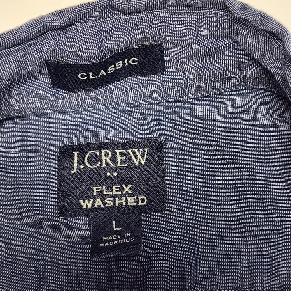 J.CREW‎ Preppy Minimalist Classic Button Down Shirt Large